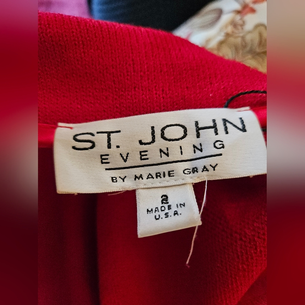 Vintage St John Evening Red Jacket - Picture 9 of 9